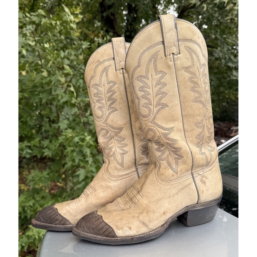 Vintage Imperial Cowboy Boots Men's 9 D Womens 11 Western Leather